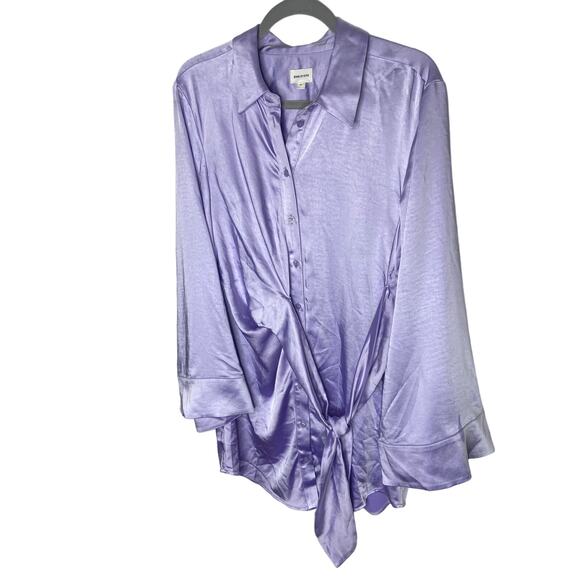 Song of Style Marta Shirt Dress Satin Kimono Sleeve Lavender Fairycore Dainty S - Picture 5 of 15